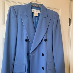 Escada powder blue wool blazer